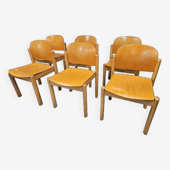 Lot 6 chaises danois empilable 1970 vintage