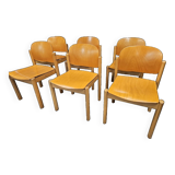 Lot 6 chaises danois empilable 1970 vintage