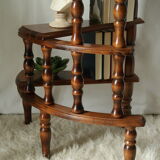 Vintage Beech Library Staircase Shelf