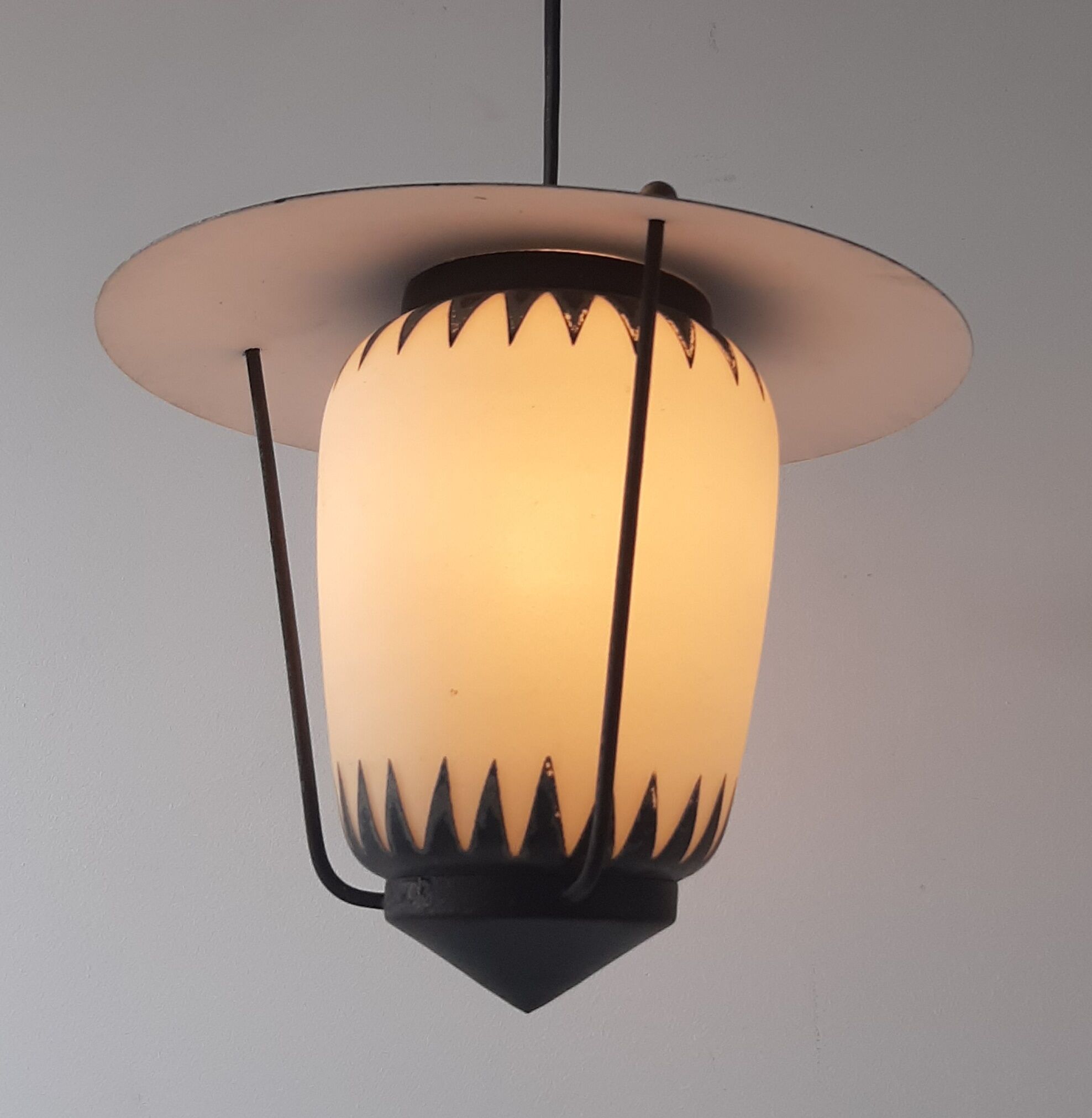 Vintage suspension lamp 50s