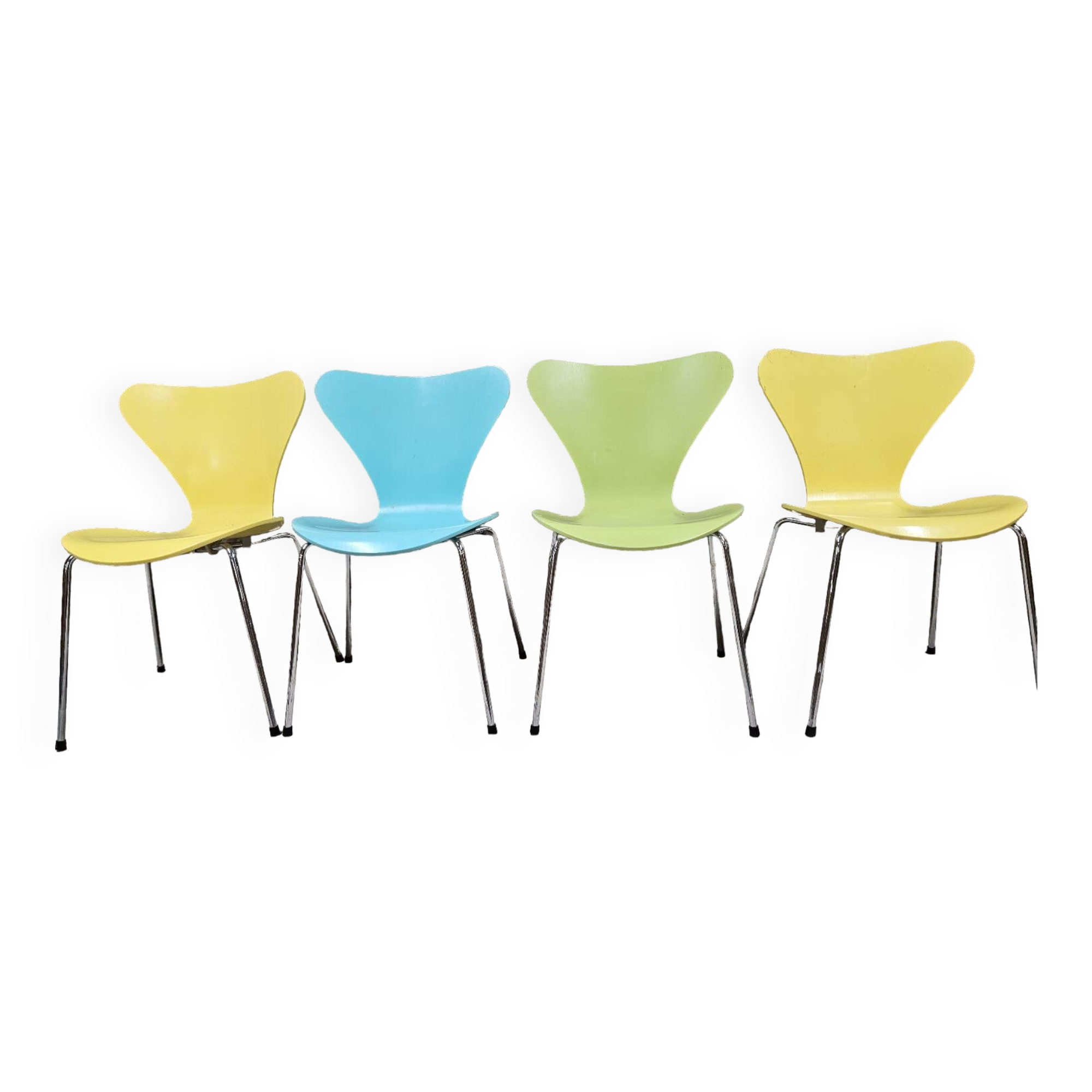 Set of 4 Serie 7 chairs by Arne Jacobsen, Fritz Hansen