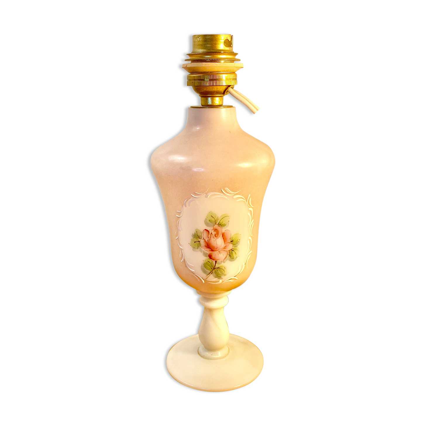 Vintage opaline lamp foot