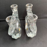 Vannes le Châtel - Candle holders with 2 lights (2) - Cristal