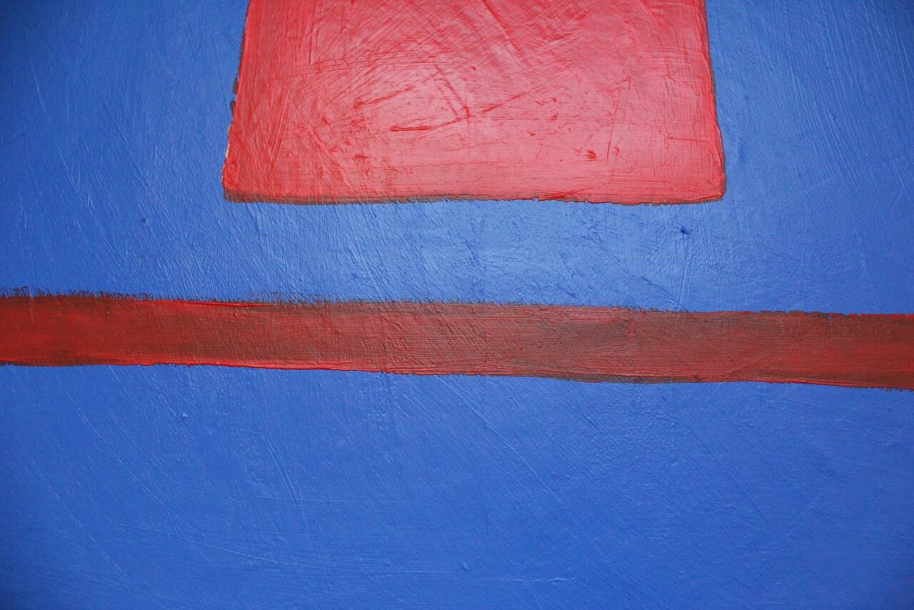That blue 100x80cm canvas signed.