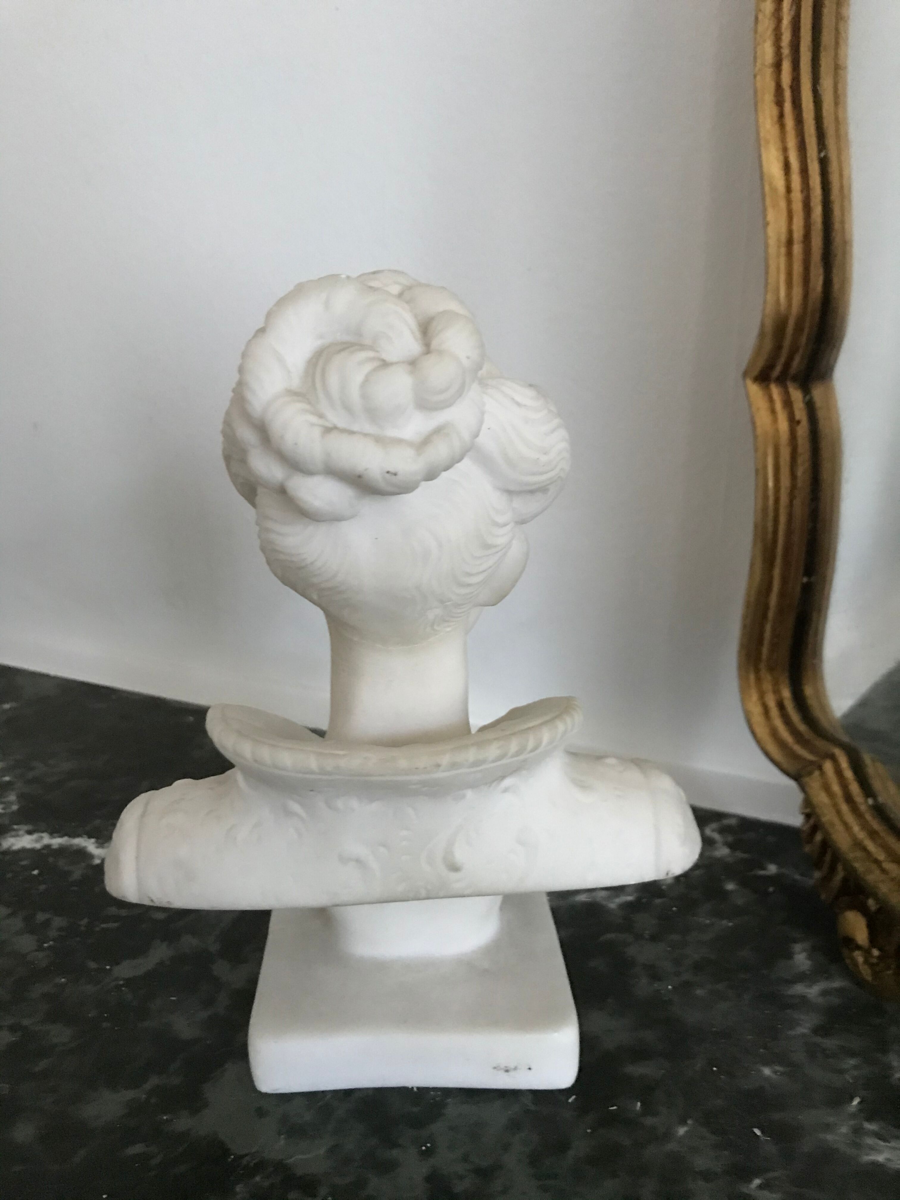 Female bust in plaster