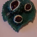 Vallauris Set in slurry Mustard salt and pepper in the shape of chestnuts