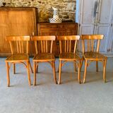 Set of four vintage bistro chairs