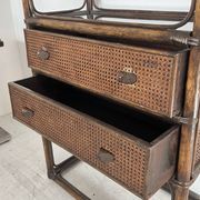 Etagere et commode en rotin