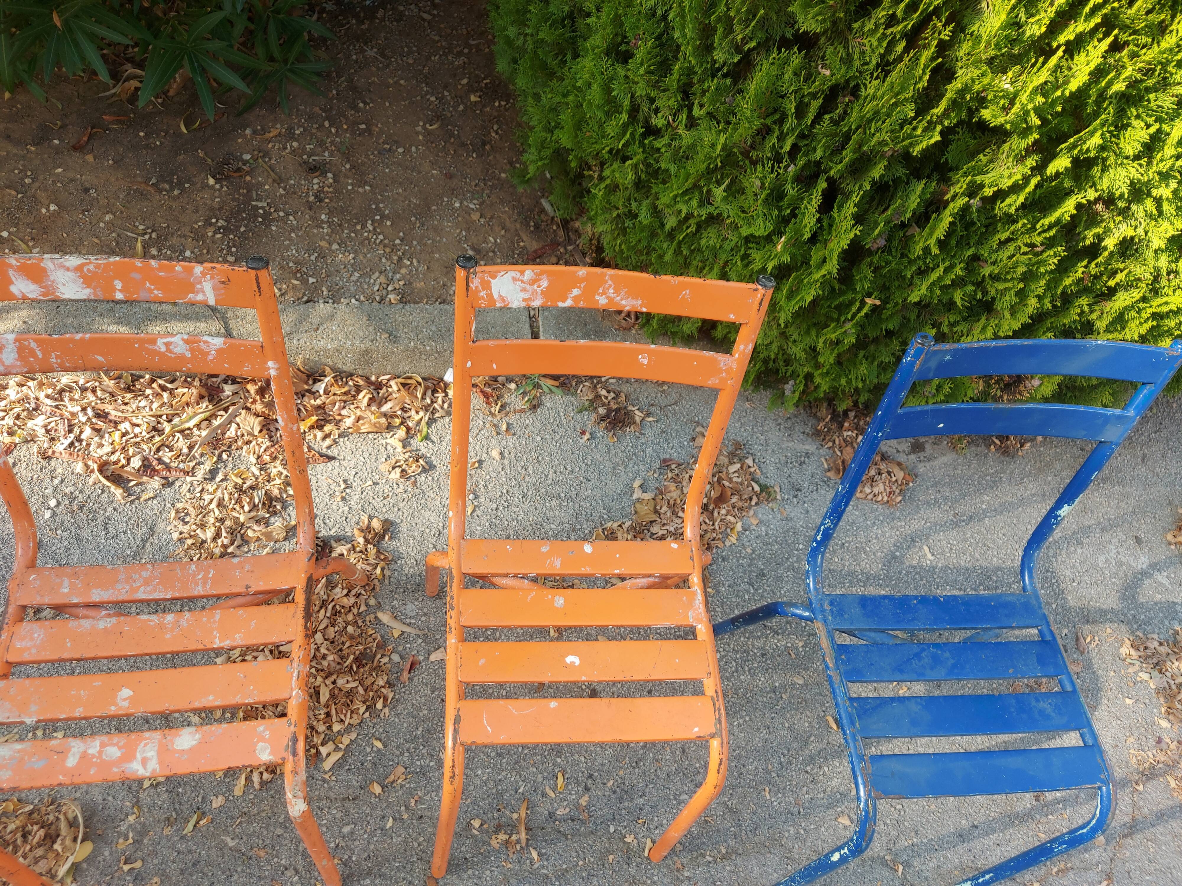 Set of 4 chairs tivoli chairs by Francisco Segarra in metal