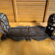 Antique Expandable Bookcase Carved Wood with Floral Motif Vintage #E3