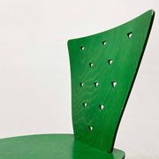 Chaise postmoderne italienne verte, années 1980