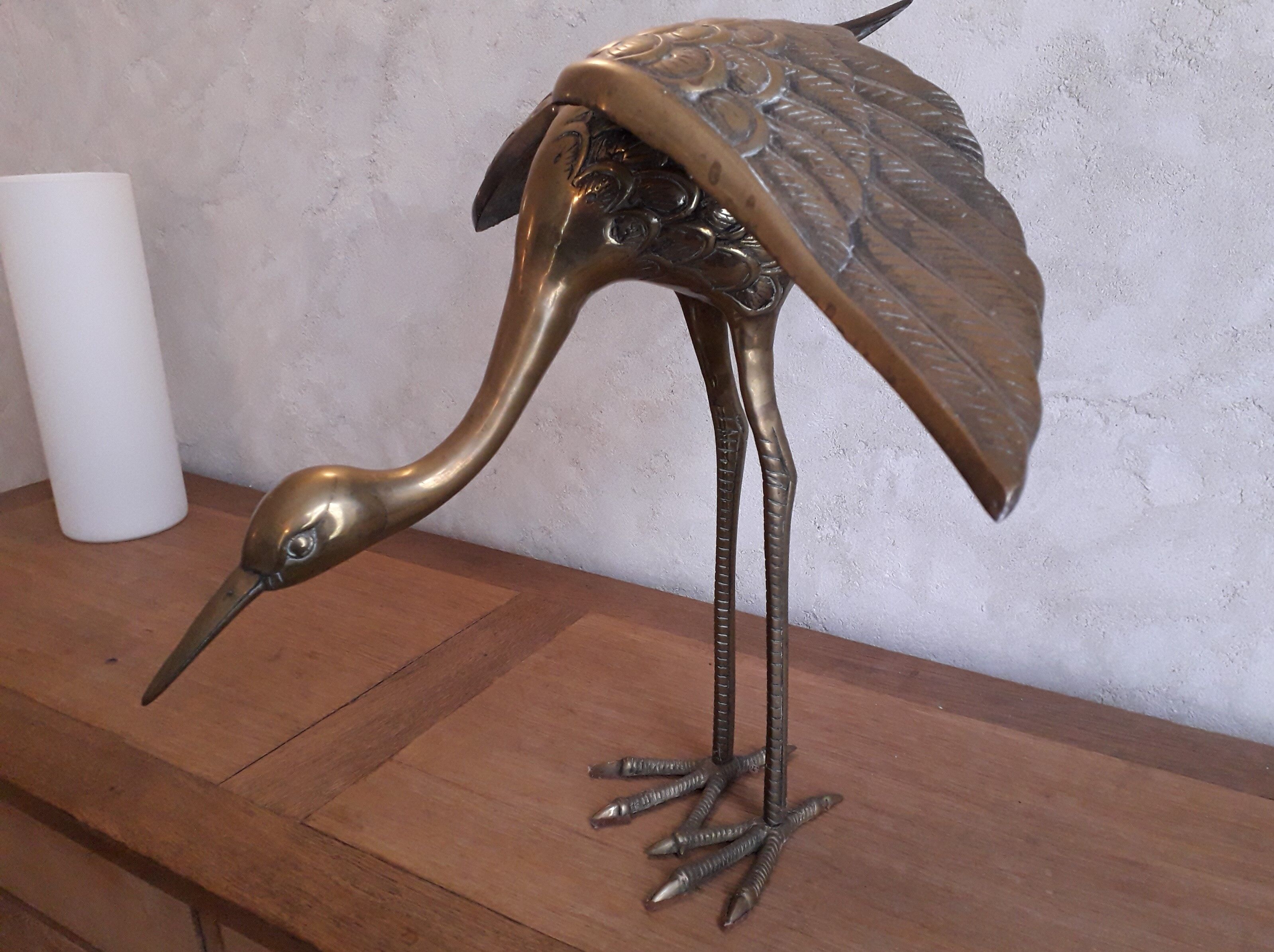 Brass heron