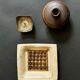 Hammered brass candle holder, brutalist design, 1970s