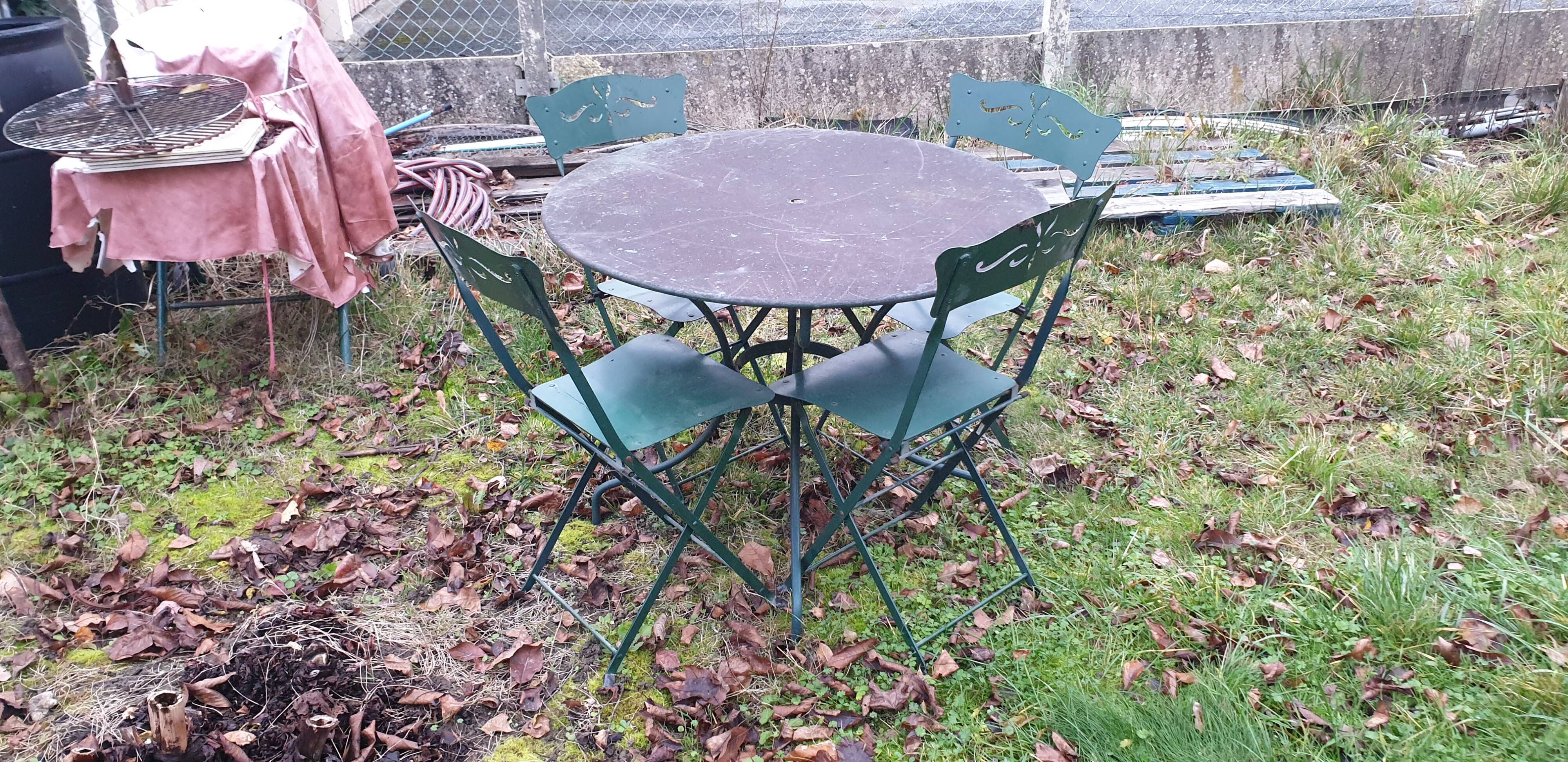 Garden furniture worked iron