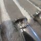 12 silver plated dessert knives by Christofle Vendome, 20.3cm