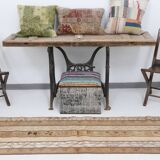 2x9 Soft Pastel Brown & Beige Turkish Runner Rug, 61x266Cm SK 21389