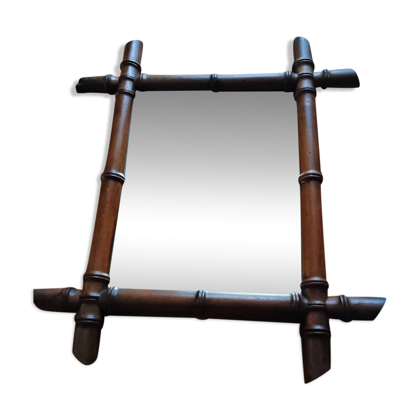 Vintage bamboo style mirror