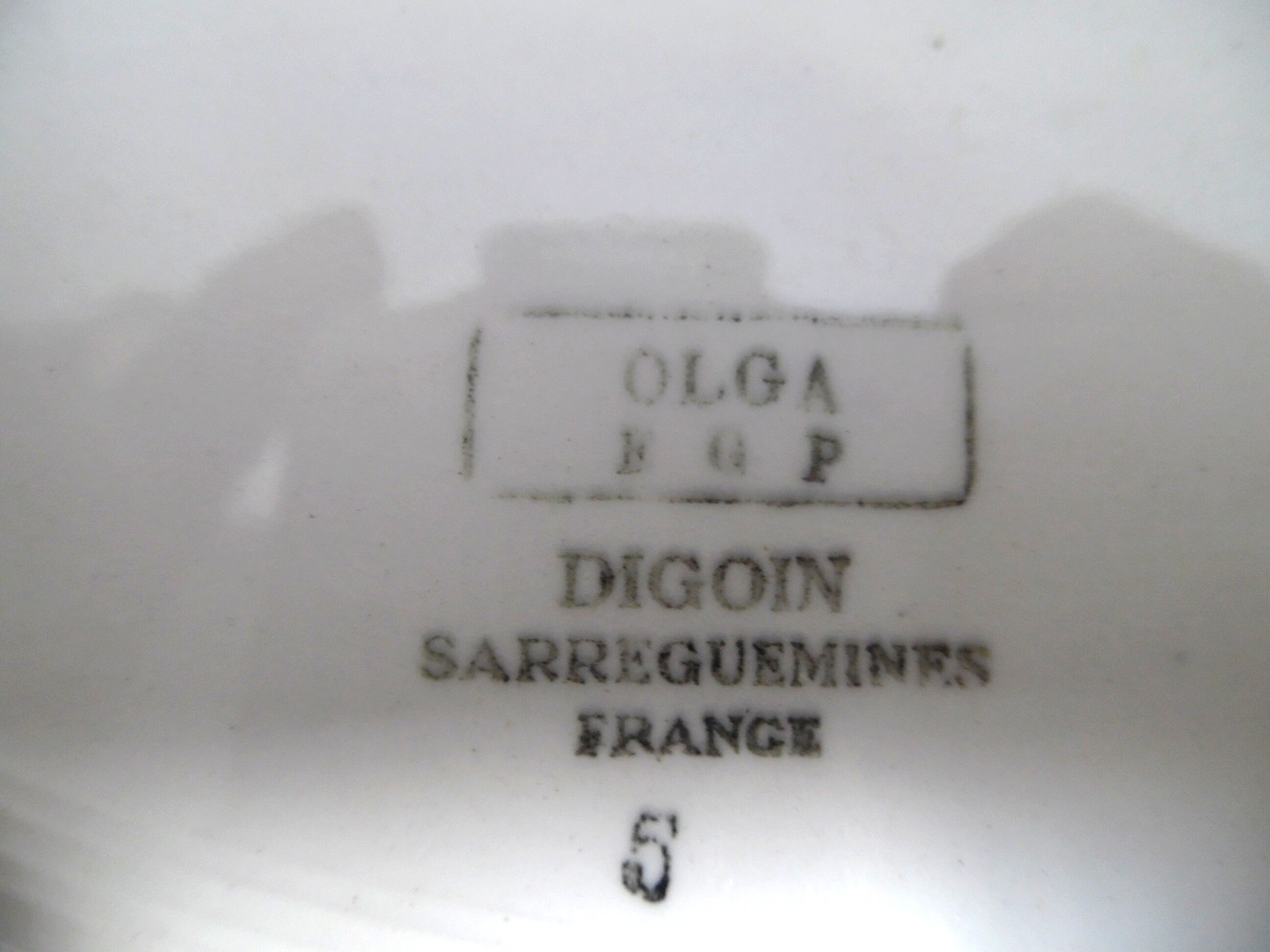 Oval dish Digoin Sarreguemine