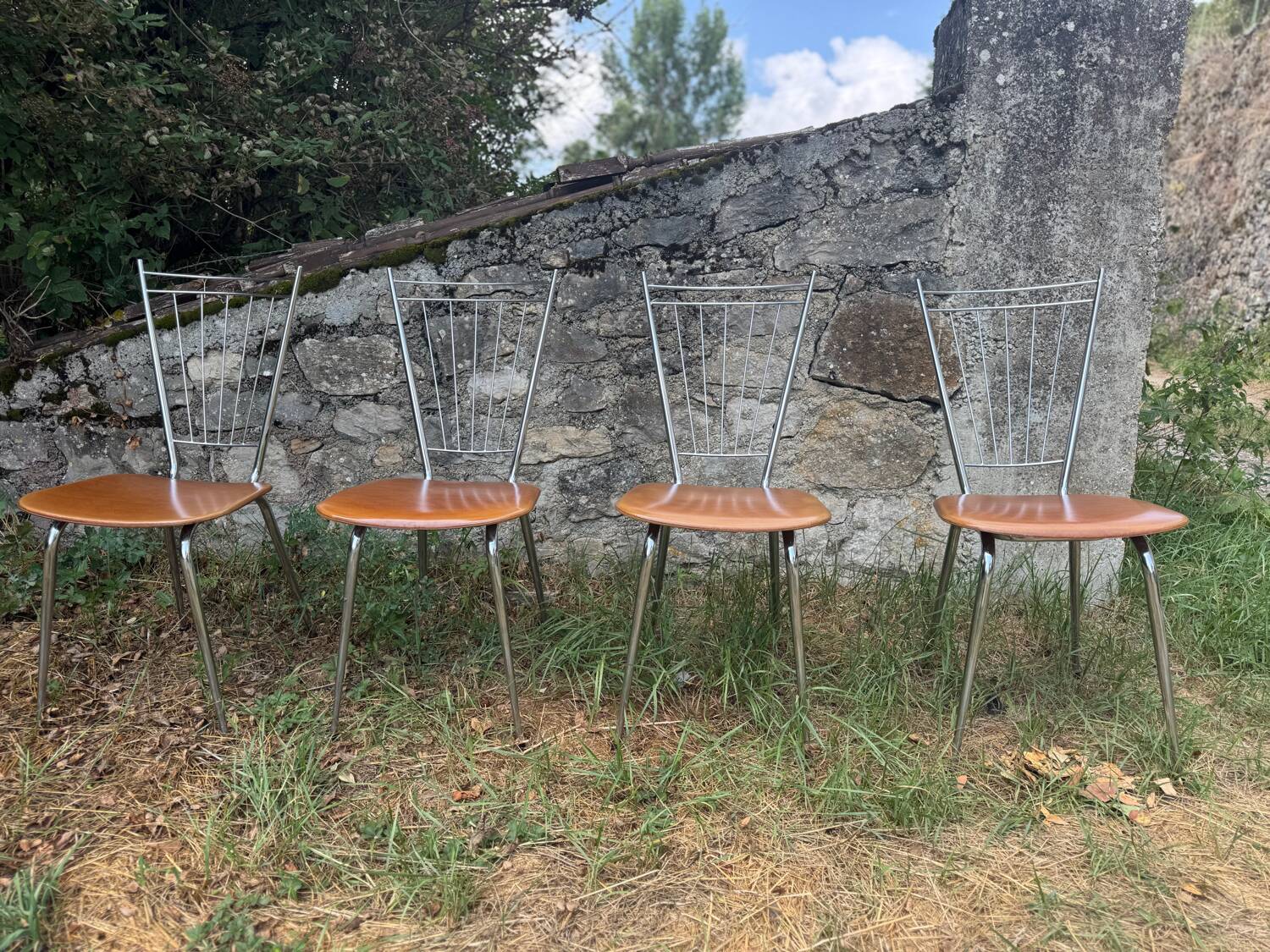 Set of 4 vintage Soudex Vinyl chairs