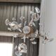 Small chandelier cage with pendants and brass frame louis XV style