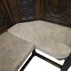 Vintage corner bench in wood in Henri II style