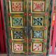 Pakistan, swat valley, old 2-door wardrobe from the 19th century with its original polychromy