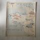 Vintage school map 1950 double-sided "Brittany and Normandy"