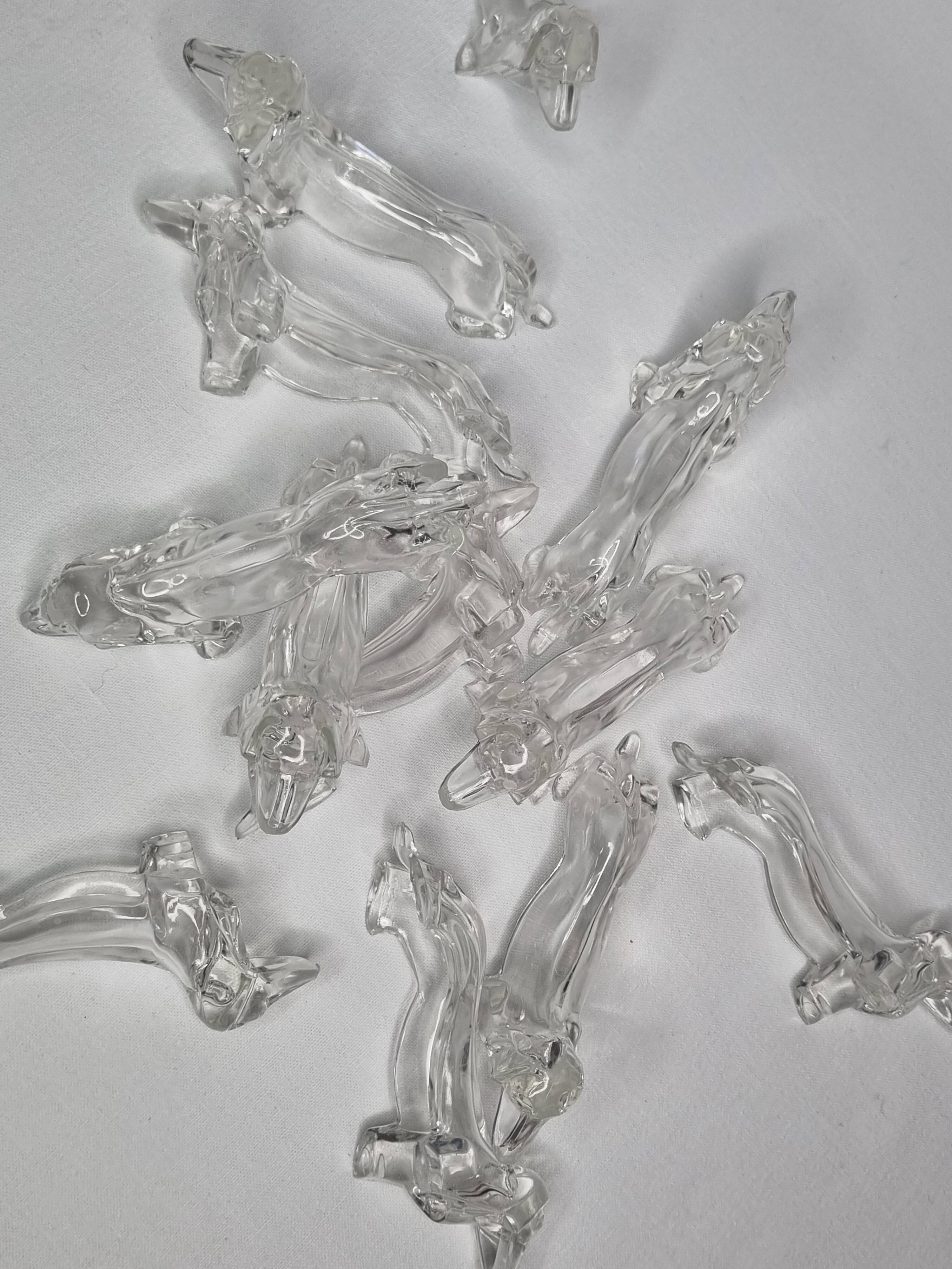 Set of 12 vintage dachshund knife holders, 70s