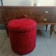Vintage faux fur pouf