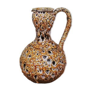 Vase pichet en céramique - fat lava