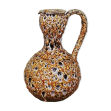 Vase pichet en céramique Fat Lava couleur miel