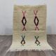 White Berber rug with decoration, 250cm x 150cm