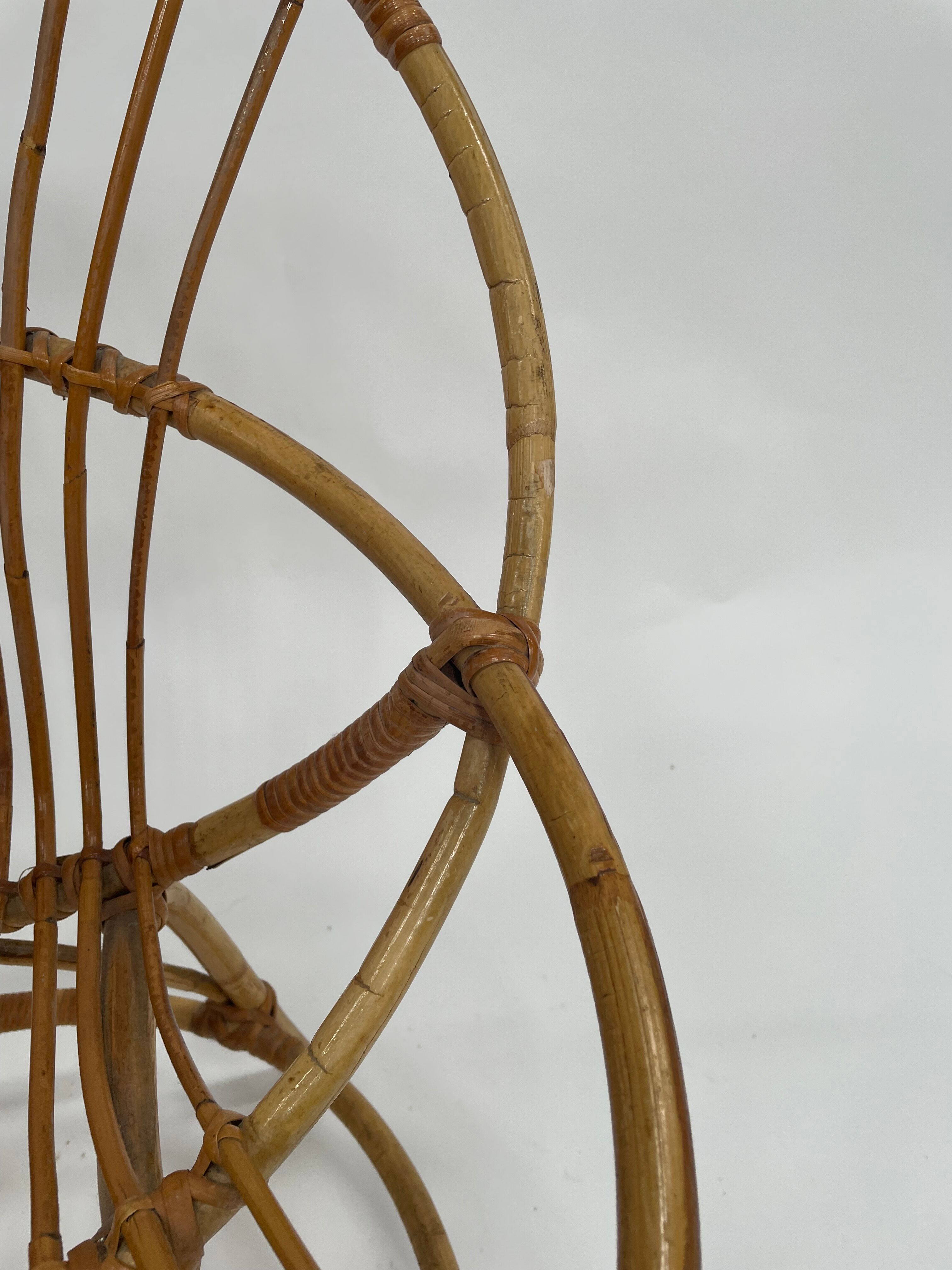 Vintage rattan chair by Dirk van Sliedregt Rohe Noordwolde 1960 in the Netherlands