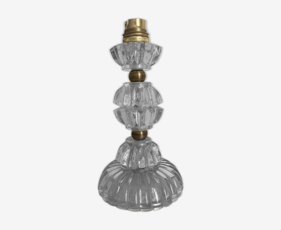 Vintage glass lamp foot