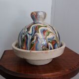 Butter bell in marbled ceramic