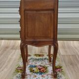 Walnut bedside table in Louis XV style