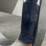 Designer candle holders in brushed aluminum