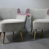 Canapé années 50 60 velour vert