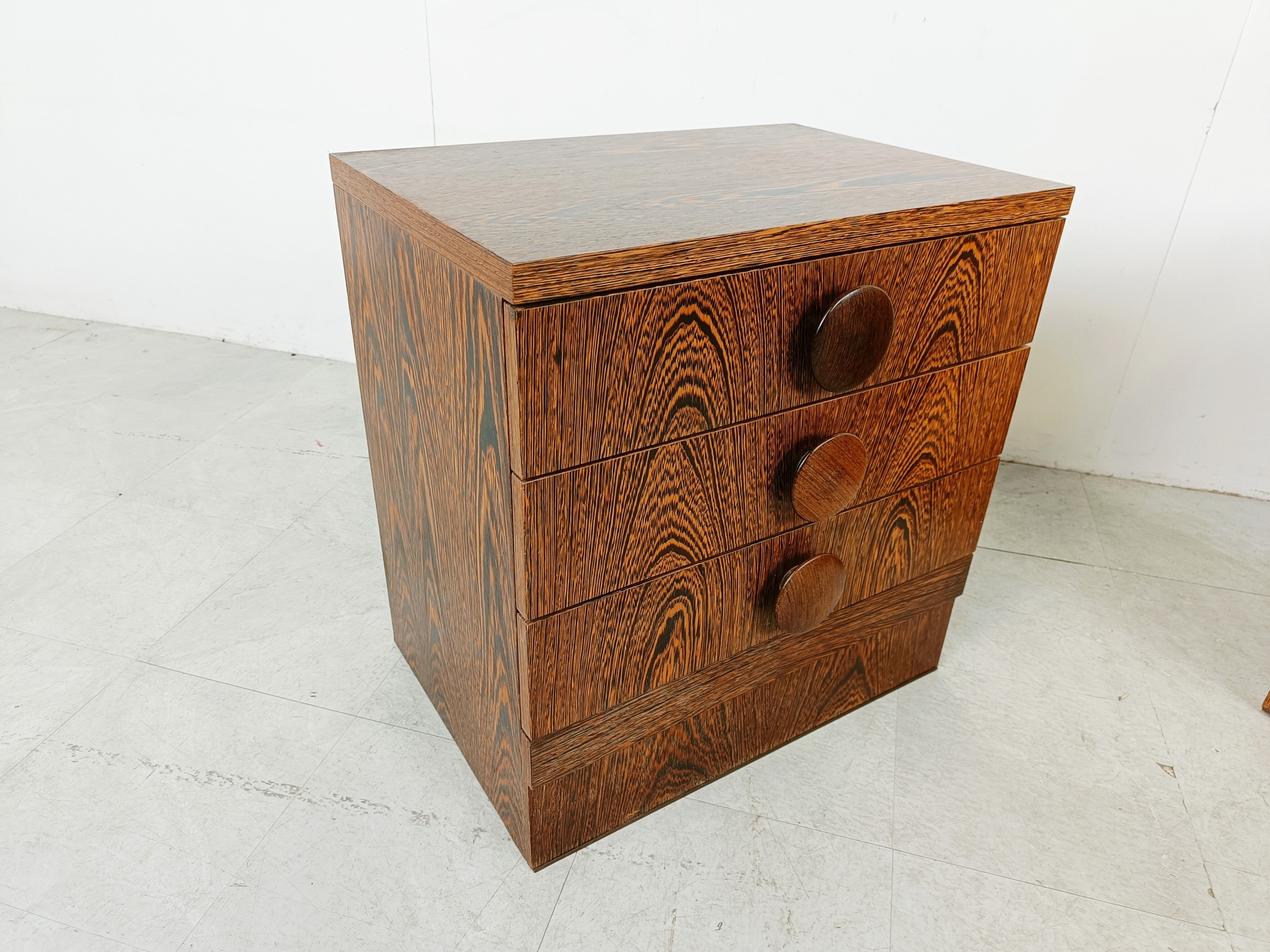 Set of brutalist cabinets, 1970s