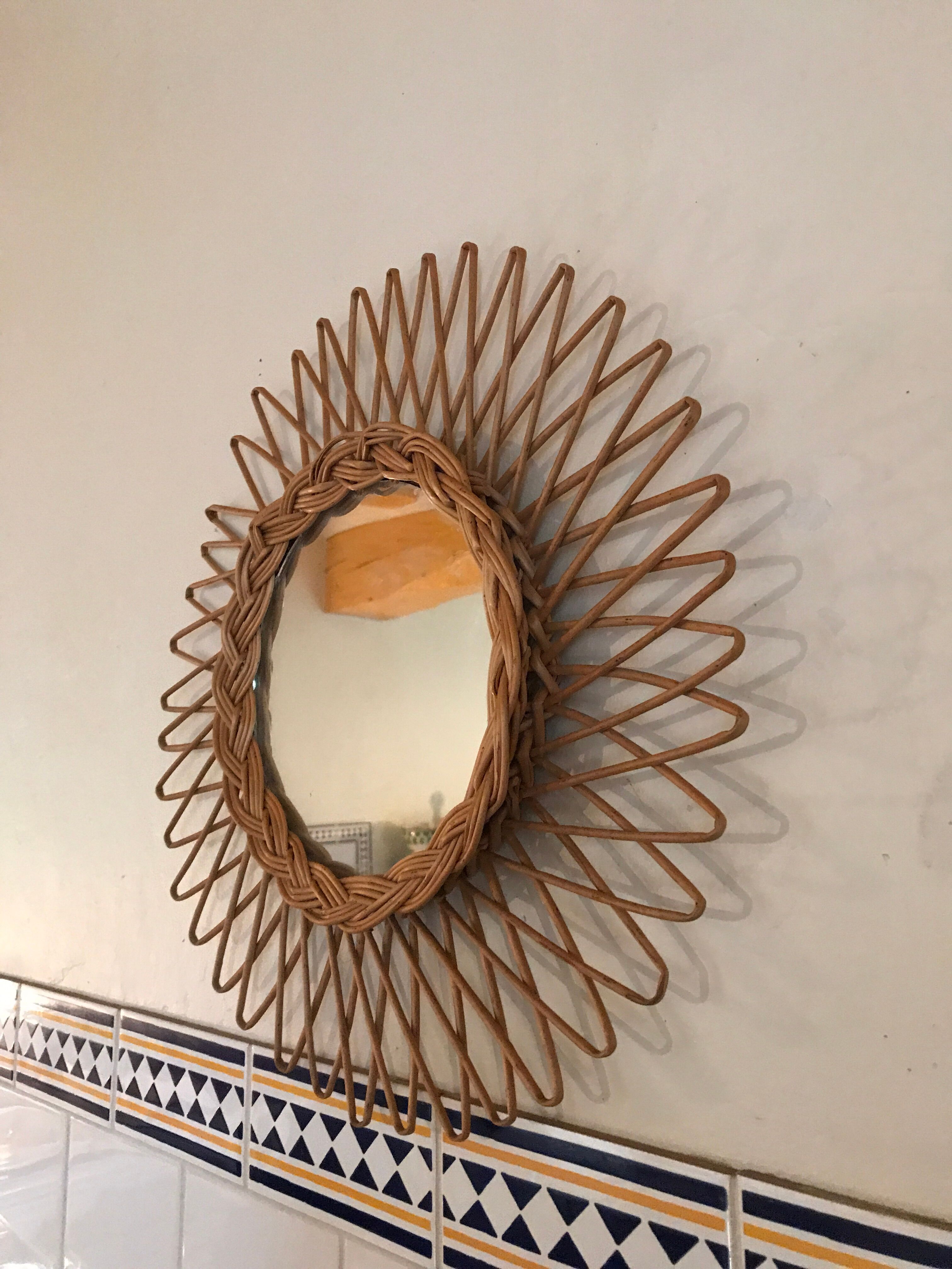 Miroir rotin 43cm
