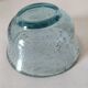 Bubble glass bowl signed Verrerie de Biot – Light blue
