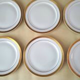 6 dessert plates in Limoges porcelain by Raynaud