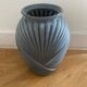 Vase  art déco en verre gris Anchor Hocking