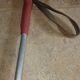 Old skis wooden and its pair of sticks