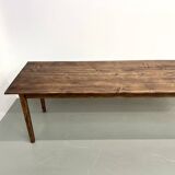 Large solid pine farmhouse table with spindle legs