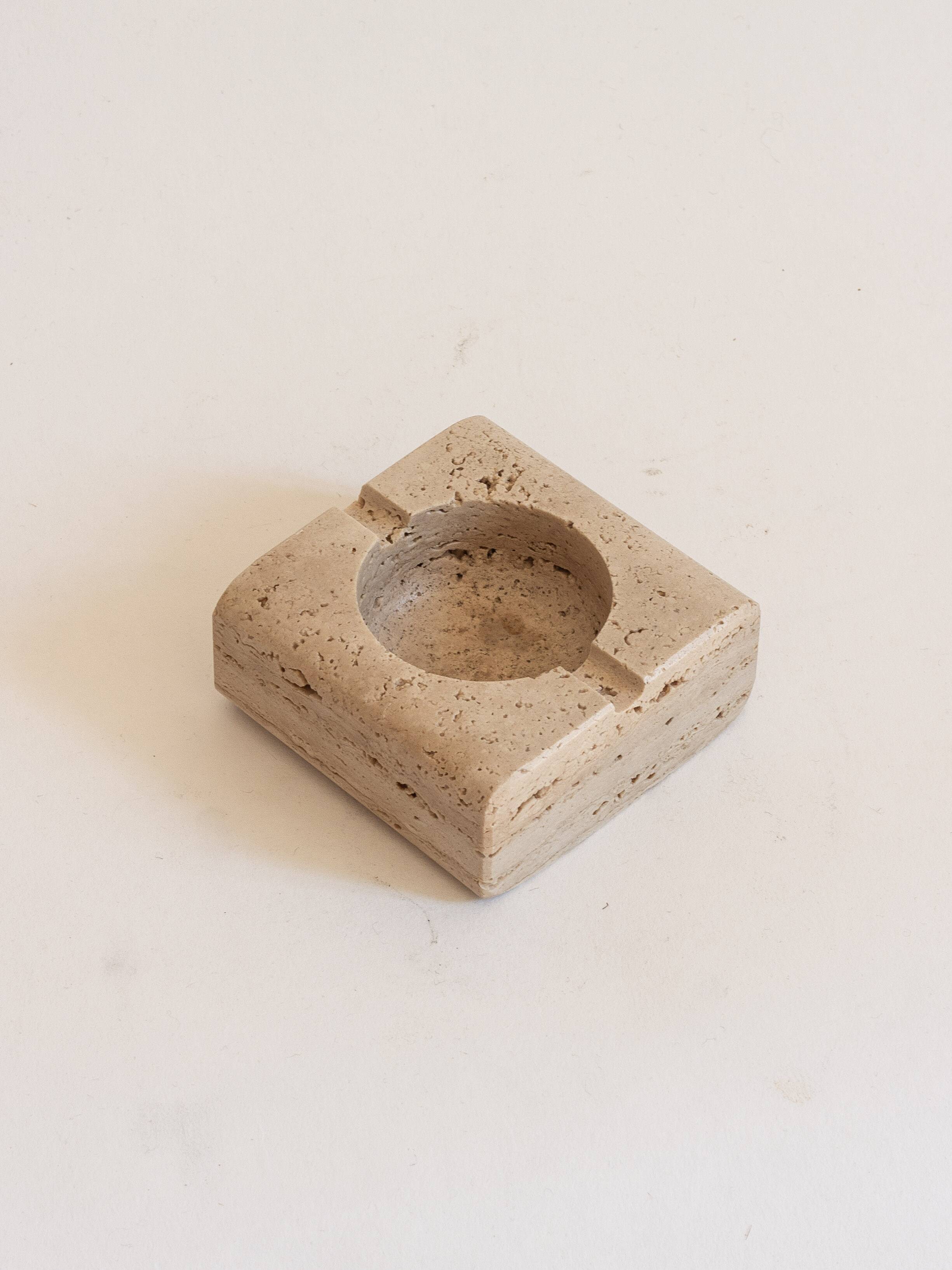 Travertine ashtray, 1970s