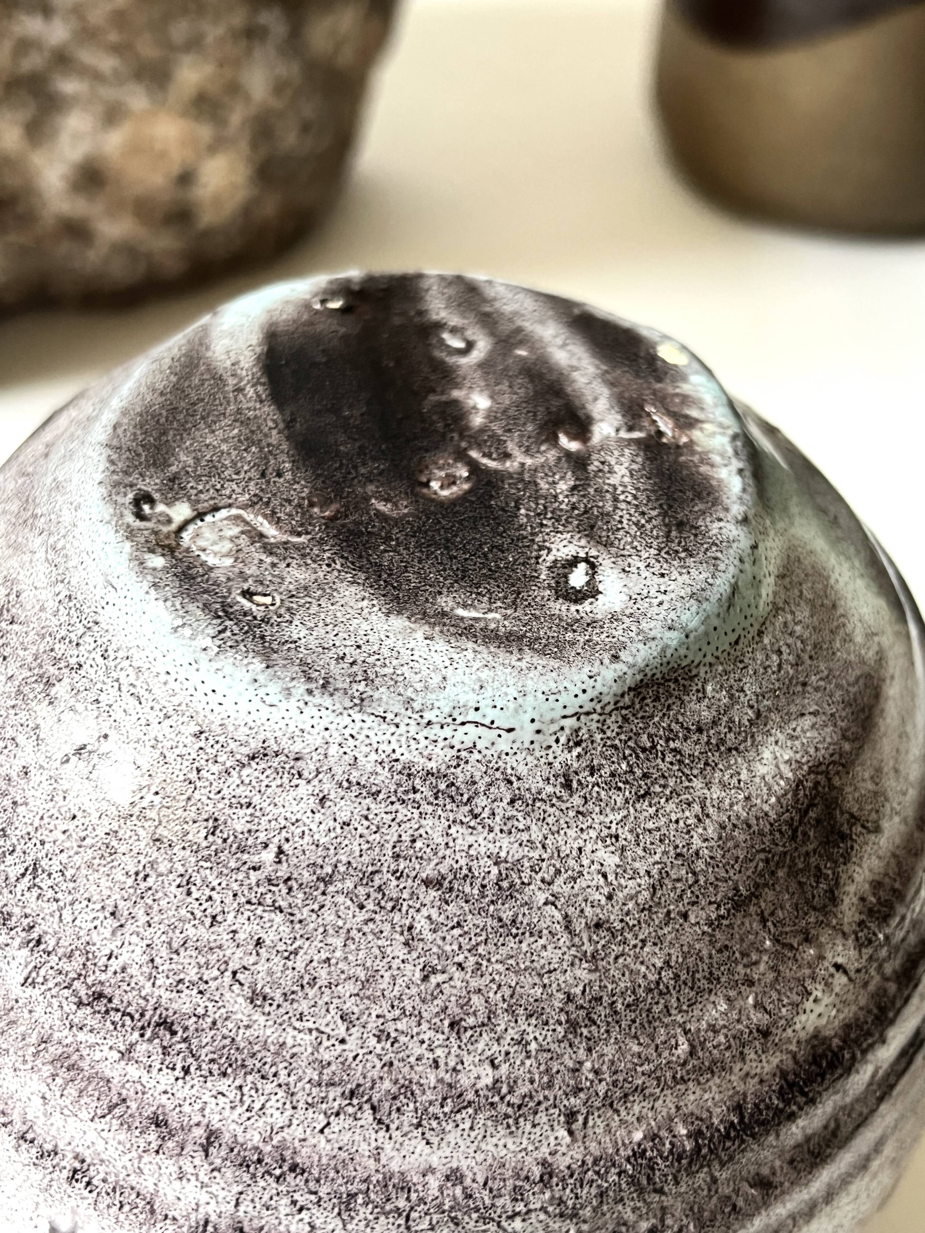 Glazed stoneware vase, Accolay FRANCE 1950