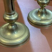 Pair of brass candlesticks from the early 20th century.