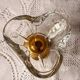 Ashtray/trinket dish in white crystal Val Saint Lambert Belgium