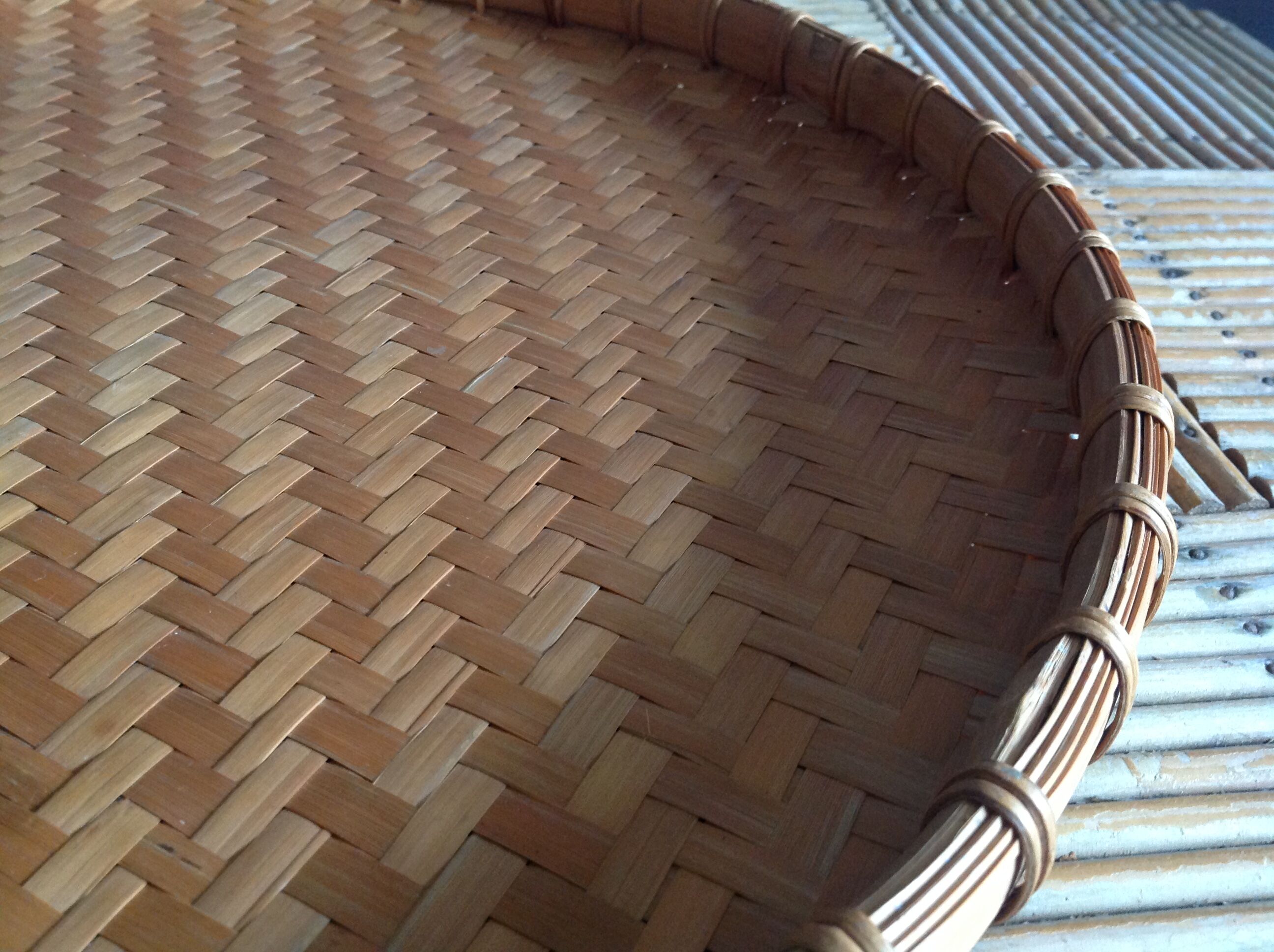 Braided bamboo platter